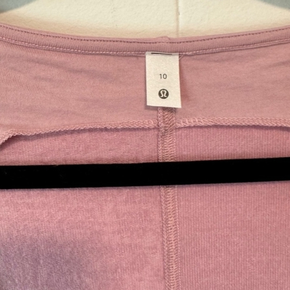 LULULEMON French Terry V-Neck Romper in Pink Peony, 10 - Picture 3 of 3